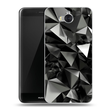 Силиконовый чехол на Huawei Y5 (2017) с принтом Черные кристаллы Силиконовый чехол на Huawei Y5 (2017) с принтом Черные кристаллы