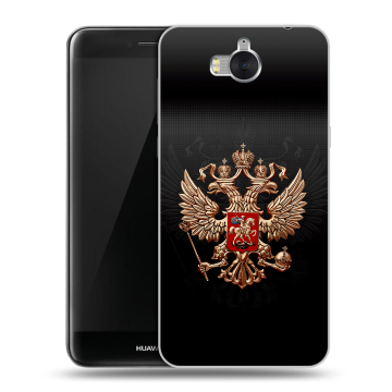 Силиконовый чехол на Huawei Y5 (2017) с принтом Герб России Силиконовый чехол на Huawei Y5 (2017) с принтом Герб России