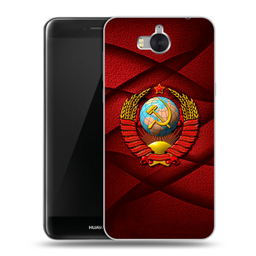 Силиконовый чехол на Huawei Y5 (2017) с принтом Герб СССР Силиконовый чехол на Huawei Y5 (2017) с принтом Герб СССР