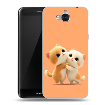 Силиконовый чехол на Huawei Y5 (2017) с принтом Милые котики Силиконовый чехол на Huawei Y5 (2017) с принтом Милые котики