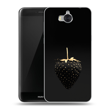 Силиконовый чехол на Huawei Y5 (2017) с принтом Черная клубника Силиконовый чехол на Huawei Y5 (2017) с принтом Черная клубника