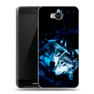 Силиконовый чехол на Huawei Y5 (2017) с принтом Волки Силиконовый чехол на Huawei Y5 (2017) с принтом Волки