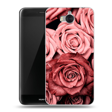 Силиконовый чехол на Huawei Y5 (2017) с принтом Цветы розы Силиконовый чехол на Huawei Y5 (2017) с принтом Цветы розы