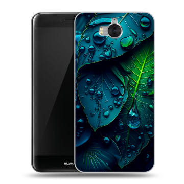 Силиконовый чехол на Huawei Y5 (2017) с принтом Листья Силиконовый чехол на Huawei Y5 (2017) с принтом Листья