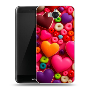 Силиконовый чехол на Huawei Y5 (2017) с принтом Сердечки Силиконовый чехол на Huawei Y5 (2017) с принтом Сердечки