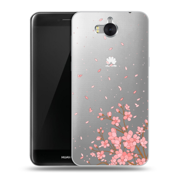 Силиконовый чехол на Huawei Y5 (2017) с принтом Ветка сакуры