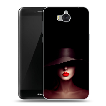 Силиконовый чехол на Huawei Y5 (2017) с принтом Девушка в шляпе