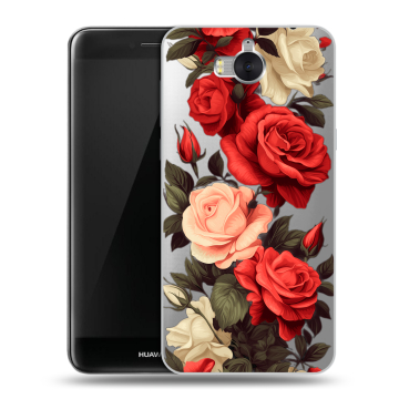 Силиконовый чехол на Huawei Y5 (2017) с принтом Розы