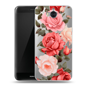 Силиконовый чехол на Huawei Y5 (2017) с принтом Розы