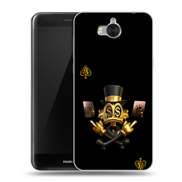 Силиконовый чехол на Huawei Y5 (2017) с принтом Золотой скрудж макдак