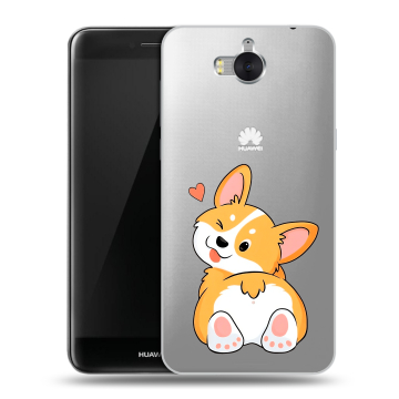Силиконовый чехол на Huawei Y5 (2017) с принтом Корги