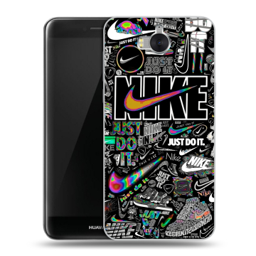 Силиконовый чехол на Huawei Y5 (2017) с принтом Найк Силиконовый чехол на Huawei Y5 (2017) с принтом Найк