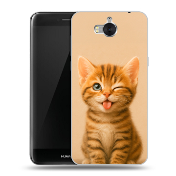 Силиконовый чехол на Huawei Y5 (2017) с принтом котенок