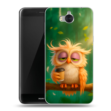Силиконовый чехол на Huawei Y5 (2017) с принтом сова Силиконовый чехол на Huawei Y5 (2017) с принтом сова