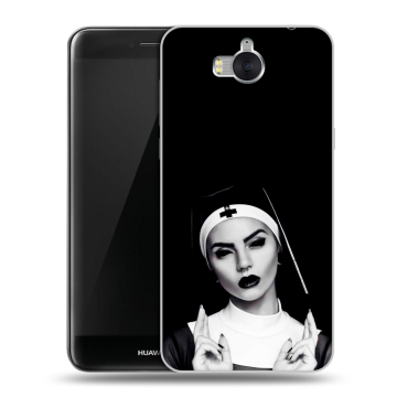 Силиконовый чехол на Huawei Y5 (2017) с принтом монашка