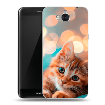 Силиконовый чехол на Huawei Y5 (2017) с принтом котик
