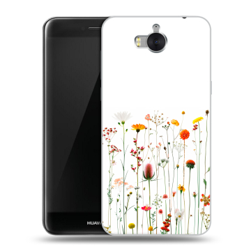 Силиконовый чехол на Huawei Y5 (2017) с принтом цветы