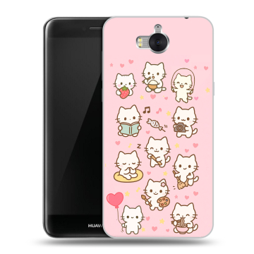 Силиконовый чехол на Huawei Y5 (2017) с принтом Hello Kitty Хелоу Кити