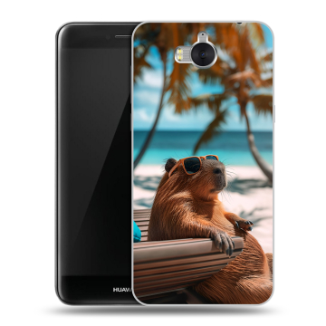 Силиконовый чехол на Huawei Y5 (2017) с принтом Капибара Силиконовый чехол на Huawei Y5 (2017) с принтом Капибара