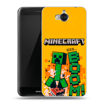 Силиконовый чехол на Huawei Y5 (2017) с принтом Майнкрафт Minecraft