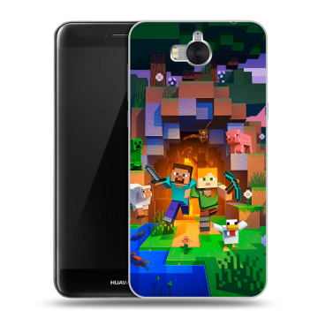 Силиконовый чехол на Huawei Y5 (2017) с принтом Майнкрафт Minecraft Силиконовый чехол на Huawei Y5 (2017) с принтом Майнкрафт Minecraft
