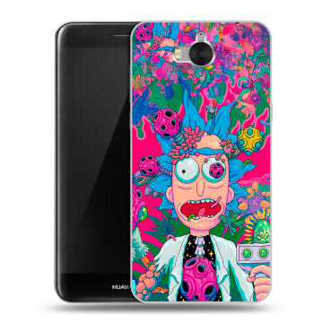 Силиконовый чехол на Huawei Y5 (2017) с принтом Рик и Морти Rick Morty