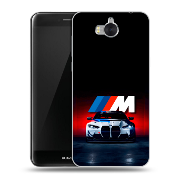 Силиконовый чехол на Huawei Y5 (2017) с принтом БМВ BMW Силиконовый чехол на Huawei Y5 (2017) с принтом БМВ BMW