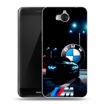 Силиконовый чехол на Huawei Y5 (2017) с принтом БМВ BMW Силиконовый чехол на Huawei Y5 (2017) с принтом БМВ BMW