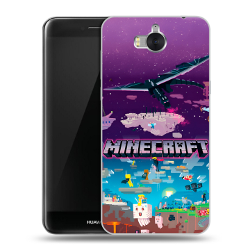 Силиконовый чехол на Huawei Y5 (2017) с принтом Майнкрафт Minecraft