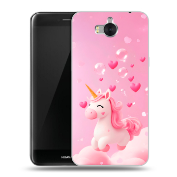 Силиконовый чехол на Huawei Y5 (2017) с принтом Единорог Силиконовый чехол на Huawei Y5 (2017) с принтом Единорог