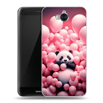 Силиконовый чехол на Huawei Y5 (2017) с принтом Панда Силиконовый чехол на Huawei Y5 (2017) с принтом Панда