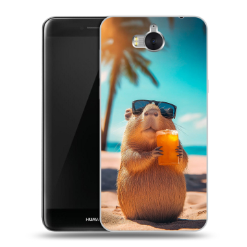 Силиконовый чехол на Huawei Y5 (2017) с принтом Капибара