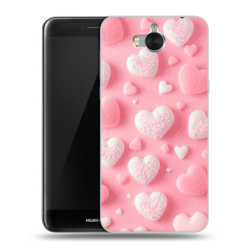 Силиконовый чехол на Huawei Y5 (2017) с принтом Сердечки Силиконовый чехол на Huawei Y5 (2017) с принтом Сердечки