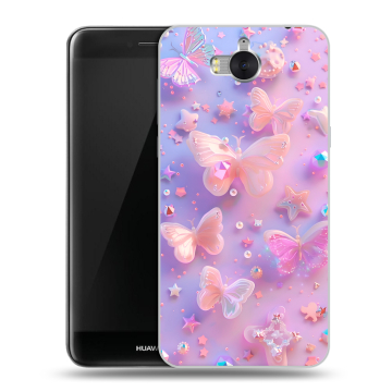 Силиконовый чехол на Huawei Y5 (2017) с принтом Бабочки