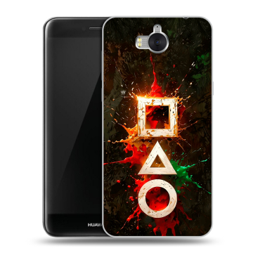 Силиконовый чехол на Huawei Y5 (2017) с принтом Squid Game Игра кальмара