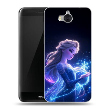 Силиконовый чехол на Huawei Y5 (2017) с принтом Холодное сердце Frozen