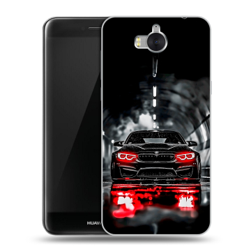 Силиконовый чехол на Huawei Y5 (2017) с принтом BMW БМВ Силиконовый чехол на Huawei Y5 (2017) с принтом BMW БМВ