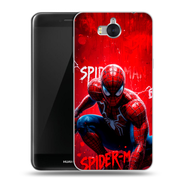 Силиконовый чехол на Huawei Y5 (2017) с принтом Spiderman Человек паук Силиконовый чехол на Huawei Y5 (2017) с принтом Spiderman Человек паук