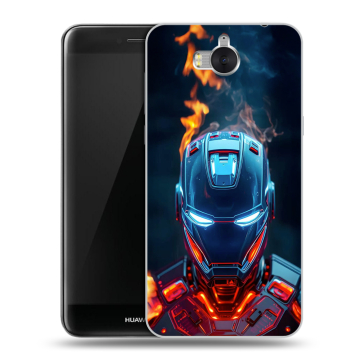 Силиконовый чехол на Huawei Y5 (2017) с принтом IronMan Железный человек Силиконовый чехол на Huawei Y5 (2017) с принтом IronMan Железный человек