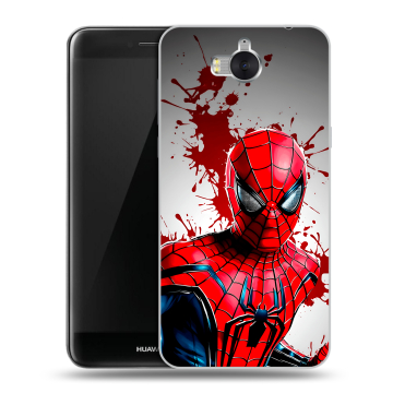 Силиконовый чехол на Huawei Y5 (2017) с принтом Spiderman Человек паук