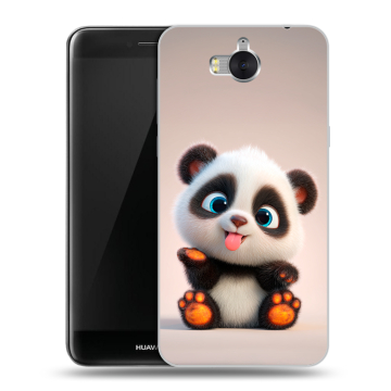 Силиконовый чехол на Huawei Y5 (2017) с принтом милая панда
