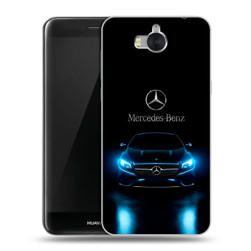 Силиконовый чехол на Huawei Y5 (2017) с принтом Mercedes Мерседес