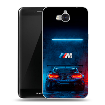 Силиконовый чехол на Huawei Y5 (2017) с принтом BMW БМВ Силиконовый чехол на Huawei Y5 (2017) с принтом BMW БМВ