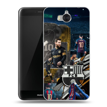 Силиконовый чехол на Huawei Y5 (2017) с принтом Messi Barcelona Силиконовый чехол на Huawei Y5 (2017) с принтом Messi Barcelona