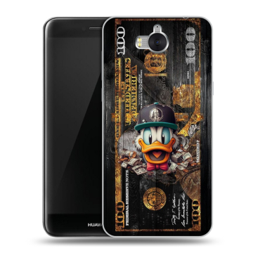 Силиконовый чехол на Huawei Y5 (2017) с принтом Дональд Дак Доллар Силиконовый чехол на Huawei Y5 (2017) с принтом Дональд Дак Доллар