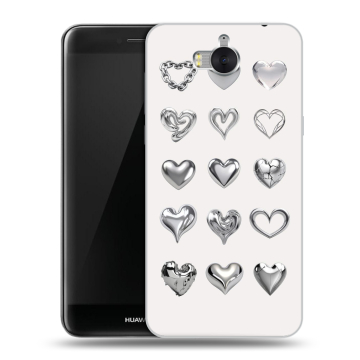 Силиконовый чехол на Huawei Y5 (2017) с принтом Y2K сердечки
