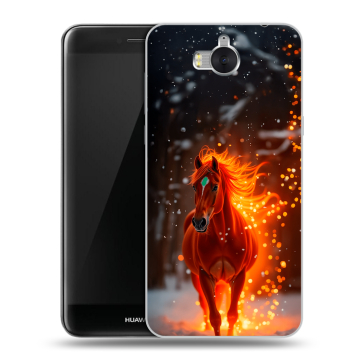 Силиконовый чехол на Huawei Y5 (2017) с принтом Новый год Силиконовый чехол на Huawei Y5 (2017) с принтом Новый год