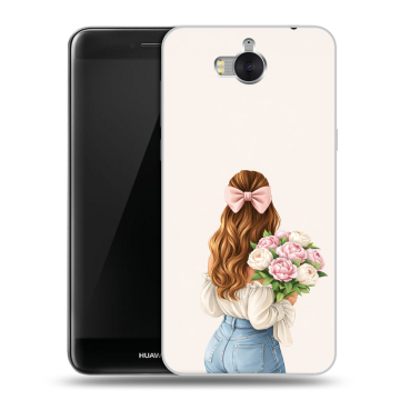 Силиконовый чехол на Huawei Y5 (2017) с принтом женский