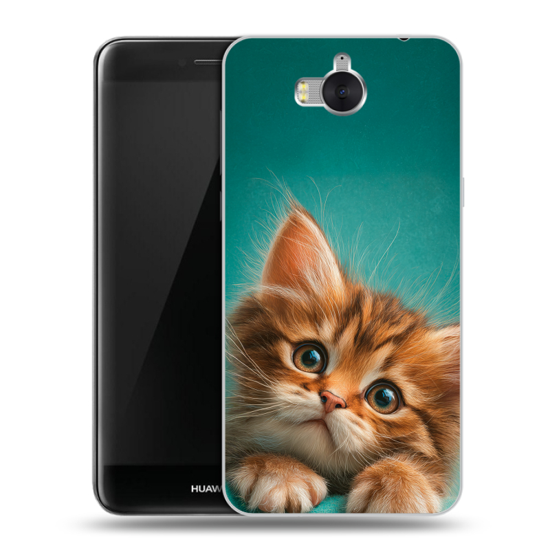 Силиконовый чехол на Huawei Y5 (2017) с принтом котенок Силиконовый чехол на Huawei Y5 (2017) с принтом котенок