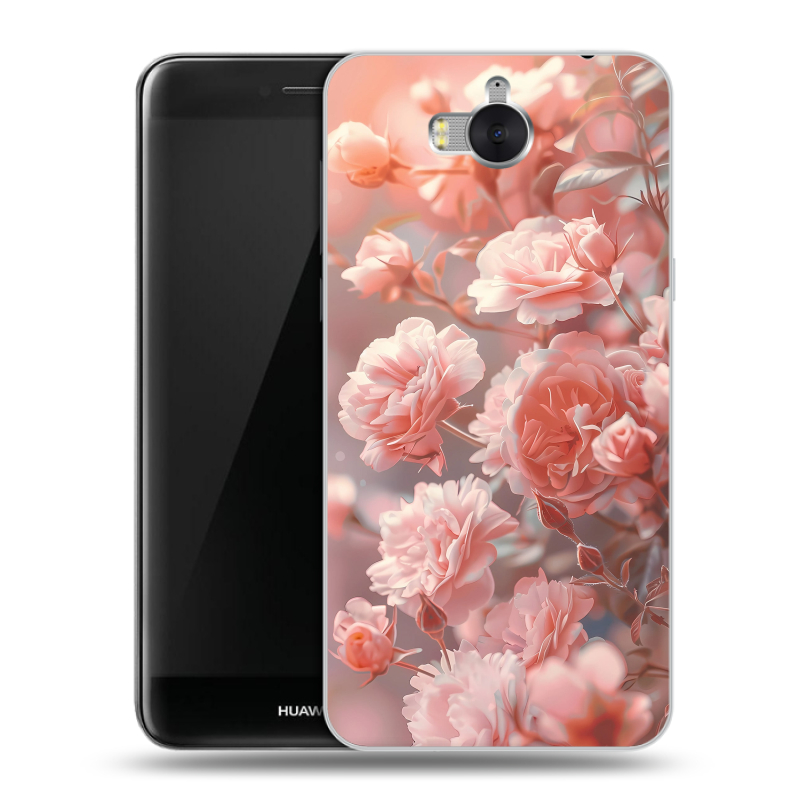 Силиконовый чехол на Huawei Y5 (2017) с принтом Розовые розы Силиконовый чехол на Huawei Y5 (2017) с принтом Розовые розы